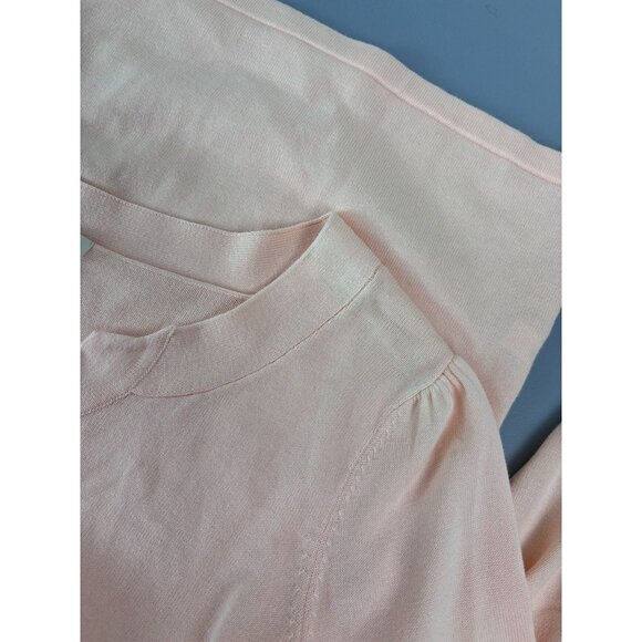 J. Jill women's medium peach light orange long sleeve‎ lightweight sweater top - Picture 7 of 8